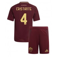 Maglia Calcio AS Roma Bryan Cristante #4 Prima Divisa Bambino 2024-25 Manica Corta (+ pantaloncini)